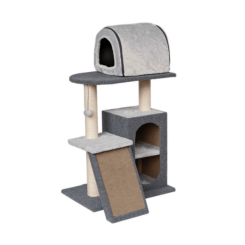 Multi-Functional Carpet and  Plush Combination Cat Tree 