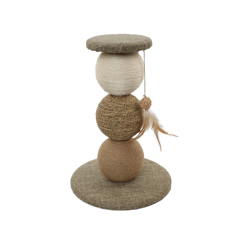 Triple Balls Cat Scratch Post 