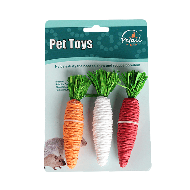 Radish-shaped small animal chewing toy 