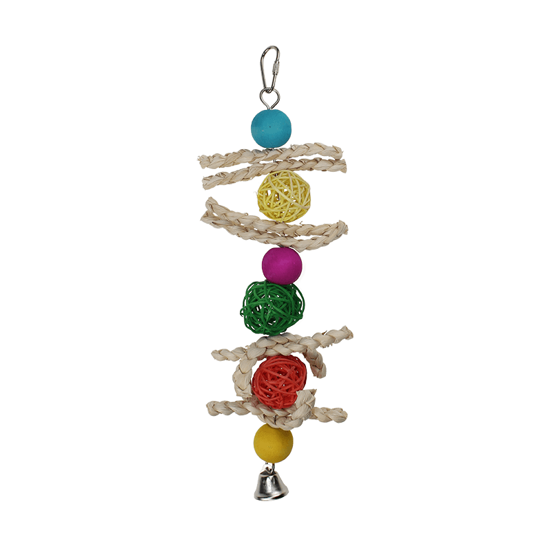 Natural Materials Bird Pendant Toy with Small Bell 