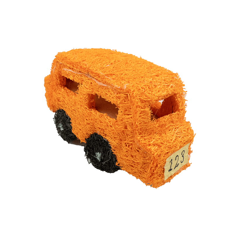 Bus shape small animal toy 