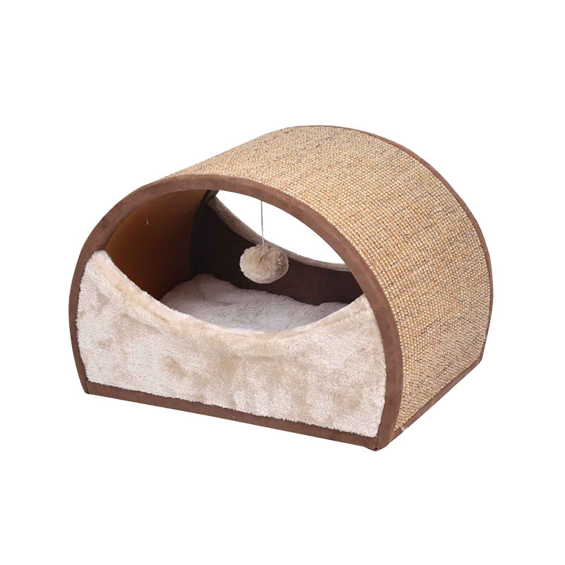 Sisal Cat House Box with Toy
