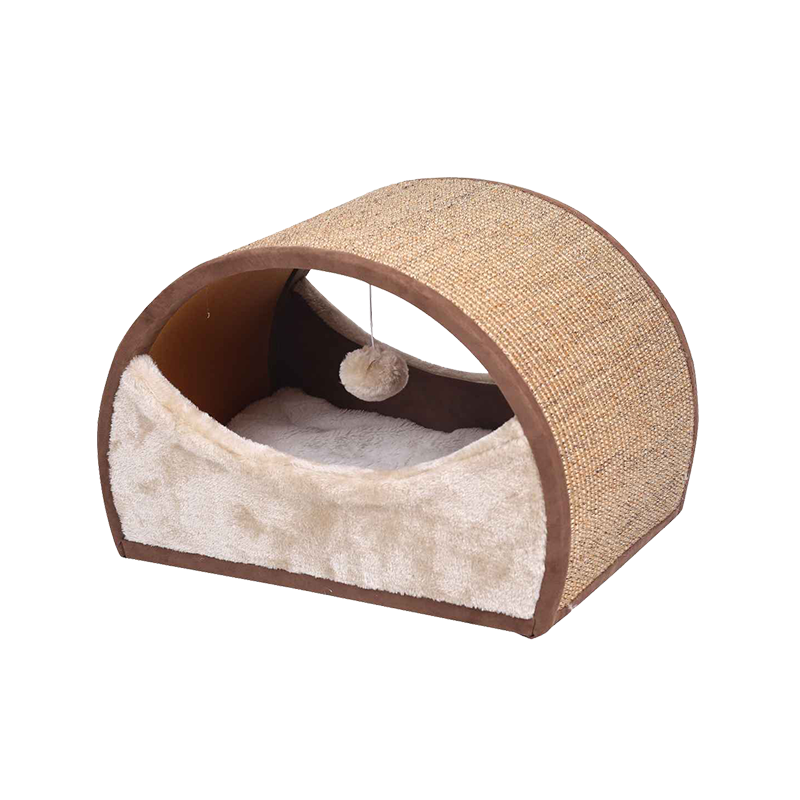 Sisal Cat House Box with Toy