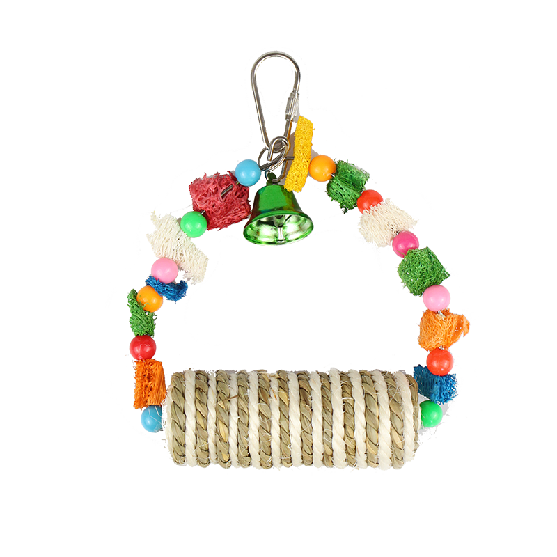 Bird  Loofah and Wood Ring