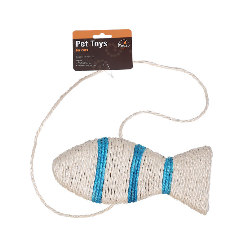 Cat scratcher with fish shape