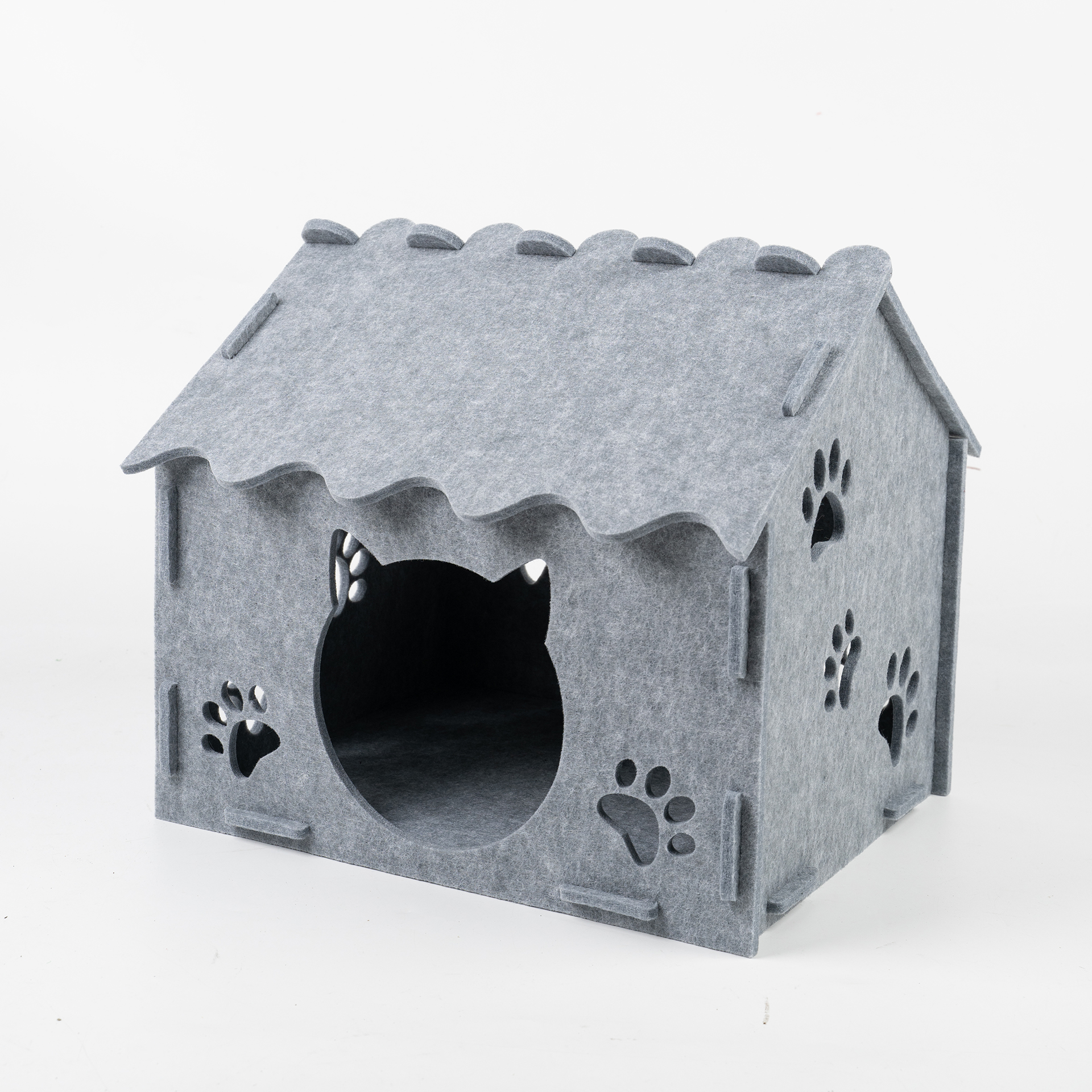 Felt cloth house shape cat nest